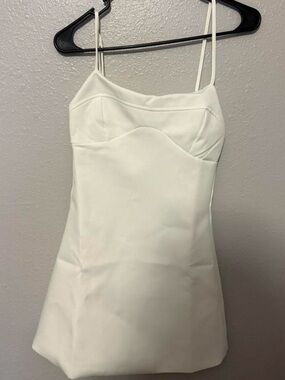 Fashion Nova White Spaghetti-Strap Mini Dress